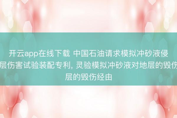 开云app在线下载 中国石油请求模拟冲砂液侵入地层伤害试验装配专利， 灵验模拟冲砂液对地层的毁伤经由